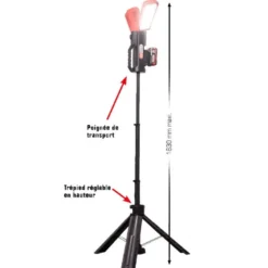 PROJECTEUR PORTABLE AC/DC SUR TRÉPIED 10000 Lumens 18V solo - Ks Tools |150.4470F