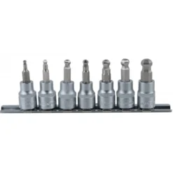 Rail de 7 douilles tournevis 6 pans sphérique ULTIMATE® 3/8'' KSTools | 911.3922