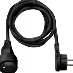 Rallonge électrique avec fiche plate, noire, 5m H05VV-F 3G1,5 - Brennenstuhl | 1161821015