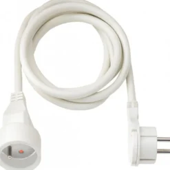 Rallonge électrique avec fiche plate, blanche, 5m H05VV-F 3G1,5 - Brennenstuhl | 1161821025