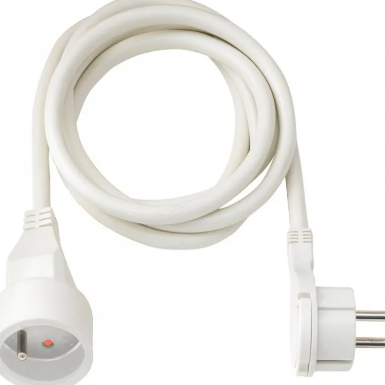 Rallonge électrique avec fiche plate, blanche, 5m H05VV-F 3G1,5 - Brennenstuhl | 1161821025