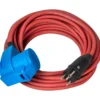 Rallonge électrique SOLUTIONS OUTDOOR IP44 15m H07RN-F 3G1,5 rouge, double prise - Brennenstuhl | 1133001