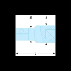 Rallonge 250mm carré 1/2" Facom | S.215