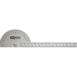 Rapporteur d'angle INOX KS - Serrage central - secteur 90mm, règle 220mm - - KS Tools | 300.0700