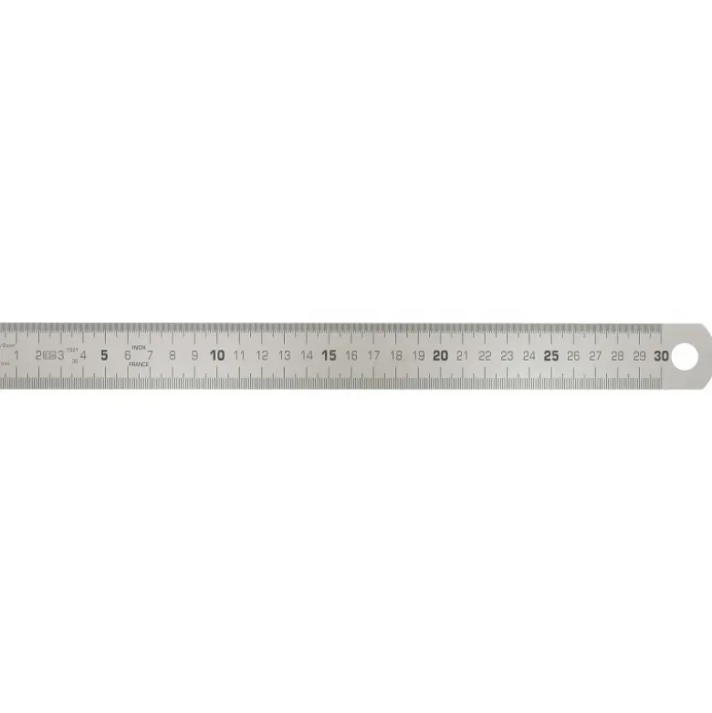 Reglet semi rigide L,500 x l,30 x ép,0,8mm - graduation profonde recto/verso - - KS Tools | 300.0111