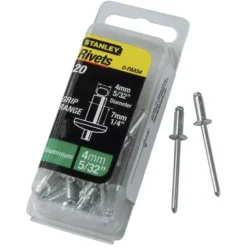 RIVET ALUMINIUM 3MM X 6,35 - BOITE DE 20 PIÈCES STANLEY 1-PAA44T