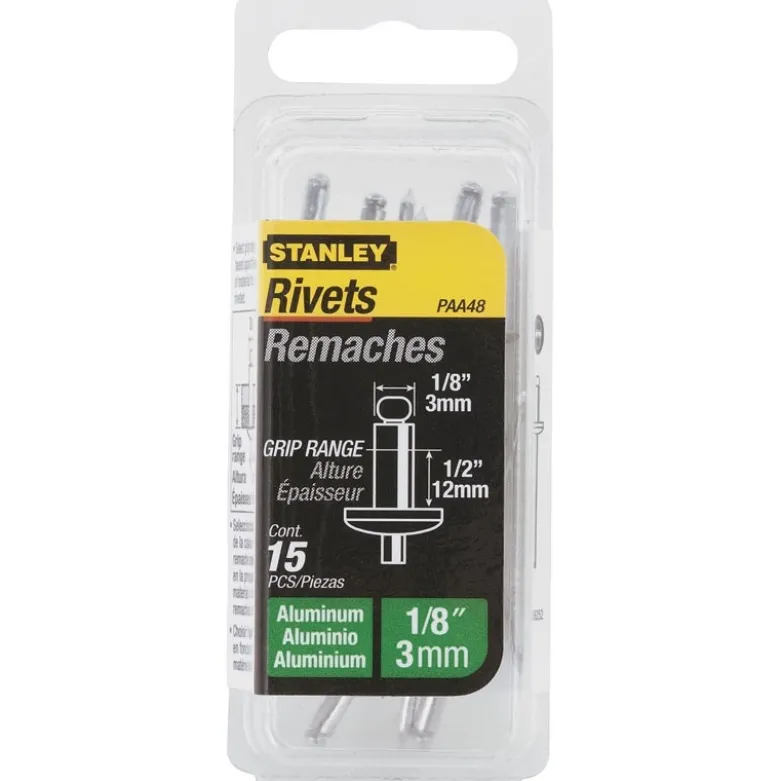 RIVET ALUMINIUM 4MM X 3 - BOITE DE 20 PIÈCES STANLEY 1-PAA52T