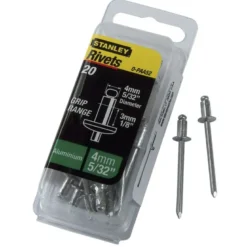 RIVET ALUMINIUM 4MM X 3 - BOITE DE 20 PIÈCES STANLEY 1-PAA52T