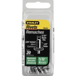RIVET ALUMINIUM 5MM X 3 - BOITE DE 15 PIÈCES STANLEY 1-PAA62T