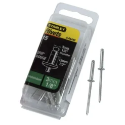 RIVET ALUMINIUM 5MM X 6,35 - BOITE DE 15 PIÈCES STANLEY 1-PAA64T