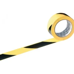 RUBAN ADHESIF NOIR/JAUNE 66MX50MM TALIAPLAST | 540403