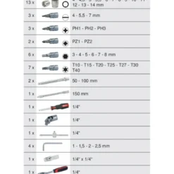 Sac ROLLBAG + douilles 1/4'' - KSTools | 850.0334-A1