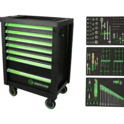Servante d'atelier COMPETITION avec 7 tiroirs et 119 outils premium - KSTools | 512.3119