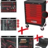 Servante d'atelier ECOline NOIR/ROUGE 7 tiroirs équipée de 515 outils - KSTools | 897.7515