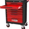 Servante d'atelier ECOline NOIR/ROUGE 7 tiroirs, vide - KSTools | 897.0007
