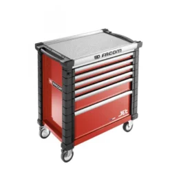 Servante d'atelier FACOM JET 6 tiroirs 4 modules par tiroir rouge + Composition poids lourd - FACOM FRANCE | JET.6M4PLPF