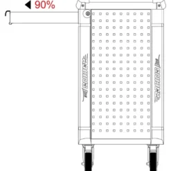 Servante d'atelier RACINGline NOIR/ROUGE 7 tiroirs équipée de 215 outils - KSTools | 826.7215