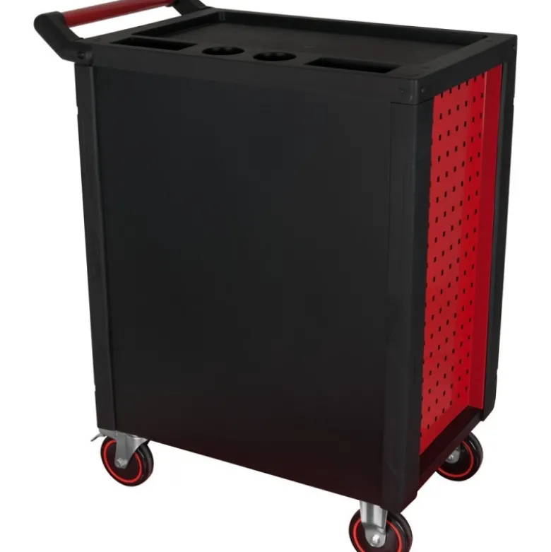 Servante d'atelier RACINGline NOIR/ROUGE avec 7 tiroirs - KSTools | 826.0007