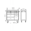 Servante d'atelier XXL 53" double, 12 tiroirs - Bahco | 1471KXXL12BKTSS