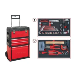 Servante mobile équipée de 77 outils - KSTools | 850.3477