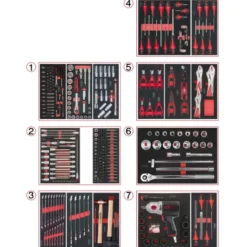 Servante One by One 7 tiroirs + 337 outils - KSTools | 823.7337F