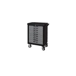 Servante PEARLline grise et noire 9 tiroirs équipée de 114 outils - KS Tools | 816.9114
