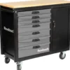 SERVANTE PRENIUM PLATEAU BOIS LARGE 7 TIROIRS + 1 PORTE - ROEBUCK | 867984