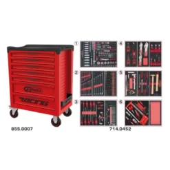 Servante RACING 7 tiroirs équipée de 455 outils - KSTools | 855.7452