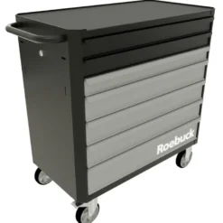 SERVANTE 7 TIROIRS EXTRA LARGE NOIR/GRIS - ROEBUCK | 893469