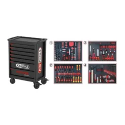 SERVANTE 7 TIROIRS POWER- EDITION LIMITEE 2026 - ÉQUIPÉE DE 208 OUTILS KSTools | 826.7206F