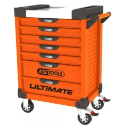 Servante ULTIMATE 7 tiroirs orange équipée de 44 outils isolés et d'une pince ampèremétrique- KSTools | 819.7045