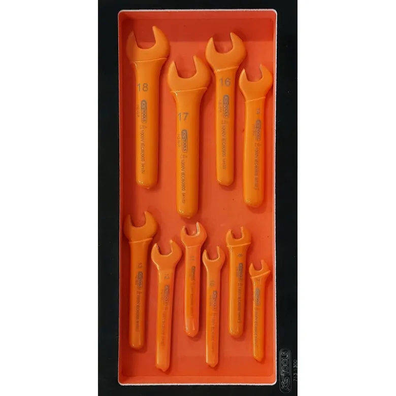 Servante ULTIMATE 7 tiroirs orange équipée de 44 outils isolés et d'une pince ampèremétrique- KSTools | 819.7045