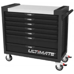 Servante ULTIMATE XL noire, 7 tiroirs + Composition d'Outils générale 264 pièces KS Tools | 825.0007-MO