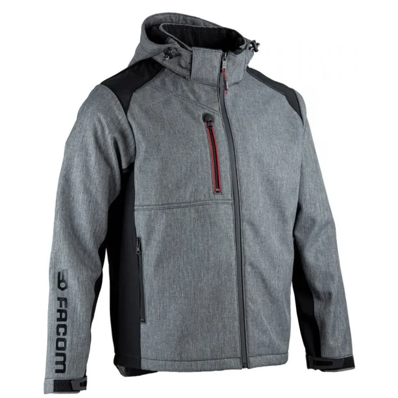 Softshell bicolore à capuche amovible - TRIAL - FACOM | FXWW2020E