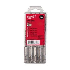 STARTER KIT de 3 forets 1 burin pointu et 1 burin plat SDS+ MILWAUKEE | 4932430002