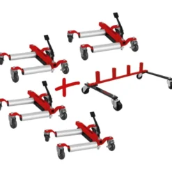 Support de rangement avec 4 chariots de manutention hydrauliques Performance 5 pcs - KSTools | 160.1220