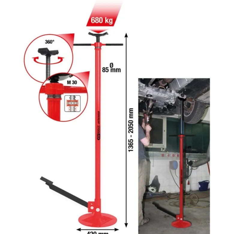 Support télescopique Performance, max. 680 kg - KSTools | 160.1265
