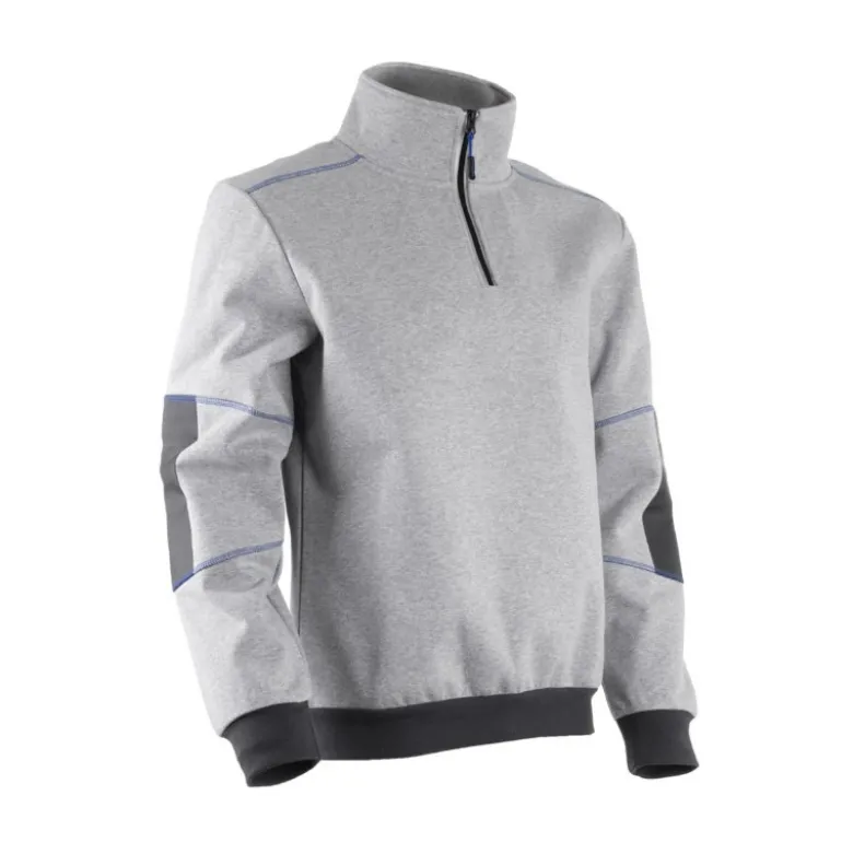 Sweat - ORCKA - Molleton 70% CO/30% PES + TPU membrane + Micromink 520g/m2 - Gris chiné clair - COVERGUARD | 5ORC550