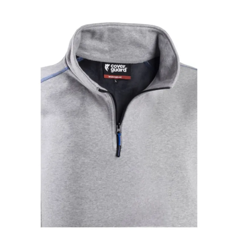 Sweat - ORCKA - Molleton 70% CO/30% PES + TPU membrane + Micromink 520g/m2 - Gris chiné clair - COVERGUARD | 5ORC550