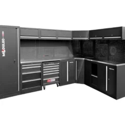 Système d’armoire d’atelier, forme en L, 3400 x 2120 mm, variante 2 - KSTools | 866.6220