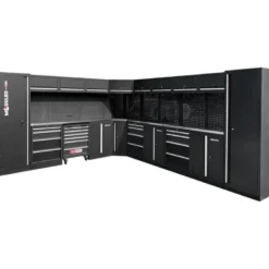 Système d’armoire d’atelier, forme en L, 3400 x 4080 mm, variante 2 - KSTools | 866.6280