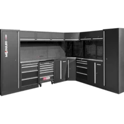 Système d’armoire d’atelier, forme en L, 3400 x 2720 mm, variante 2 - KSTools | 866.6225