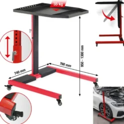 Table de dépose universelle Performance, réglable en hauteur, max. 35 kg - KSTools | 160.0215