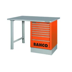 Établi avec plan de travail en acier inoxydable à usage intensif, tiroirs latéraux et 2 pieds - Bahco | 1495K6CBKWB18TS