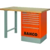 Établi avec plan de travail en bois à usage intensif, tiroirs latéraux et 2 pieds - Bahco | 1495K6CBKWB15TW