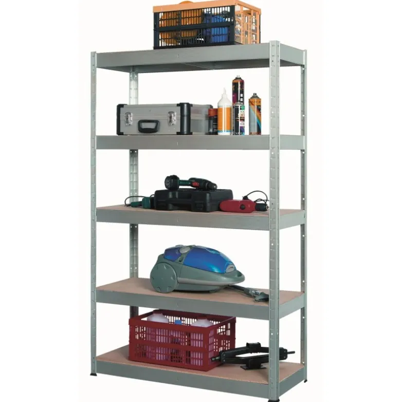 Étagère de 5 tablettes en bois et acier - 450 x 900 x 1800 mm - Sodise | 09067
