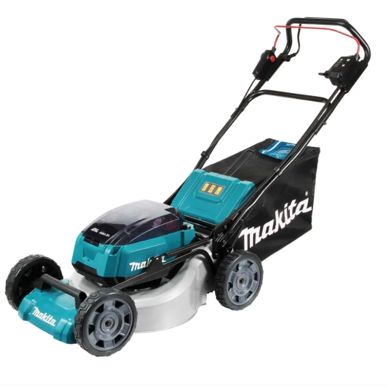 Tondeuse auto-tractée 36 V 2 x 18 V Li-Ion 5 Ah (4 batteries) Système Mulching MAKITA DLM462PT4