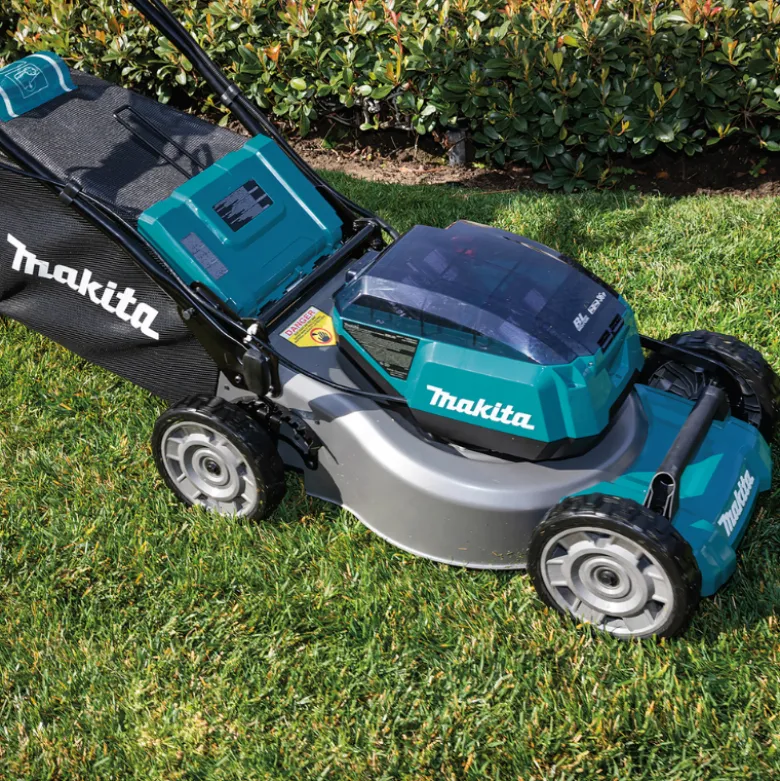 Tondeuse auto-tractée 36 V 2 x 18 V Li-Ion 5 Ah (4 batteries) Système Mulching MAKITA DLM462PT4