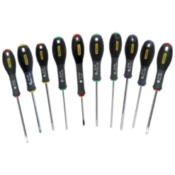 TOURNEVIS ELECTRICIEN + MECANICIEN + PHILLIPS + POZI + TORX - JEU DE 10 PIÈCES STANLEY FATMAX FMHT0-62128