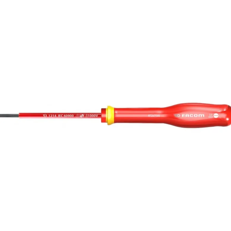 Tournevis Protwist plat 2.5x75 isolé 1000V - FACOM FRANCE | AT2.5X75VE